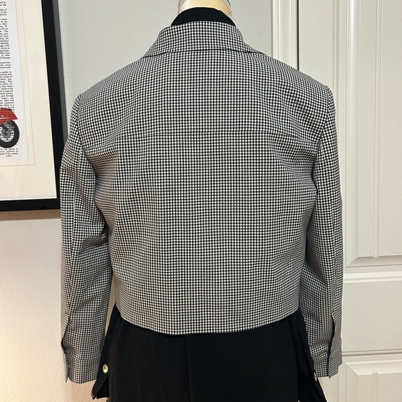 NWT Theory Tailor Stretch Wool Crop Jacket in Black Multi From Nordstrom Sz S - Picture 11 of 12